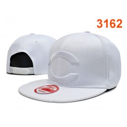 Cincinnati Reds White Snapback Hat PT 0701 Snapback