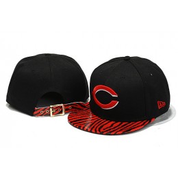 Cincinnati Reds Black Snapback Hat YS Snapback