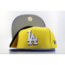 Los Angeles Dodgers Yellow Snapback Hat QH Snapback