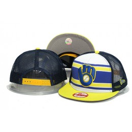 Milwaukee Brewers Mesh Snapback Hat YS 0613 Snapback