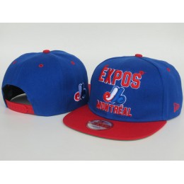 Montreal Expos Blue Snapback Hat LS Snapback