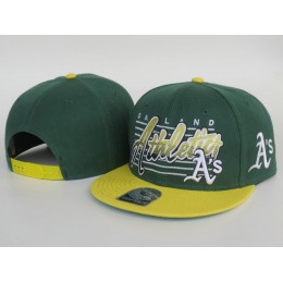 Oakland Athletics Green Snapback Hat LS Snapback