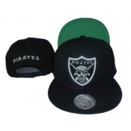 Pirates Black Snapback Hat GF Snapback