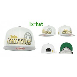 Boston Celtics White Snapback Hat GF Snapback