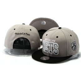 Brooklyn Nets Grey Snapback Hat YS 0528 Snapback
