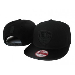 Brooklyn Nets Black Snapback Hat SJ Snapback