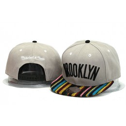 Brooklyn Nets Grey Snapback Hat YS 0613 Snapback