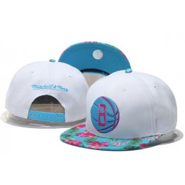 Brooklyn Nets Snapback White Hat GS 0620 Snapback