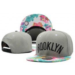Brooklyn Nets Grey Snapback Hat DF 0721 Snapback