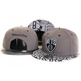 Brooklyn Nets Grey Snapback Hat YS 1 Snapback
