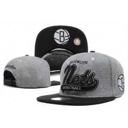 Brooklyn Nets Grey Snapback Hat DF 0512 Snapback