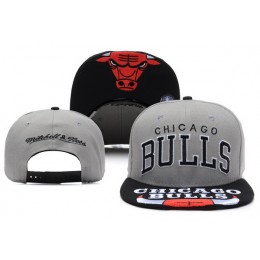 Chicago Bulls Grey Snapback Hat XDF 3 Snapback