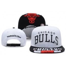 Chicago Bulls White Snapback Hat XDF 1 Snapback