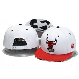 Chicago Bulls White Snapback Hat YS 0701 Snapback