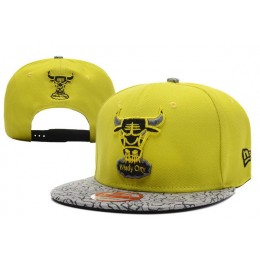 Chicago Bulls Yellow Snapback Hat XDF 0701 Snapback