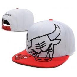 Chicago Bulls White Snapback Hat SD 1 Snapback