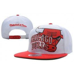 Chicago Bulls White Snapback Hat XDF 2 Snapback
