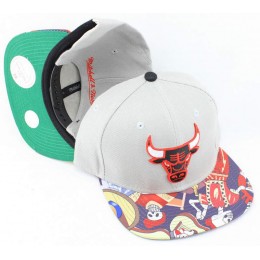 Chicago Bulls Grey Snapback Hat JT 0613 Snapback