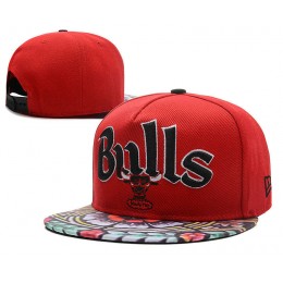 Chicago Bulls Red Snapback Hat DF 0613 Snapback