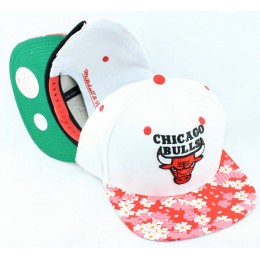 Chicago Bulls White Snapback Hat JT 0613 Snapback