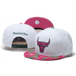 Chicago Bulls Snapback White Hat 1 GS 0620 Snapback