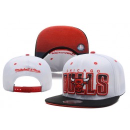 Chicago Bulls White Snapback Hat XDF 1 0721 Snapback