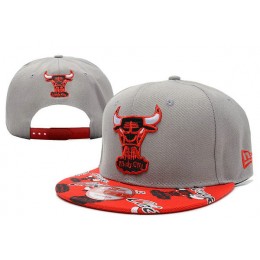 Chicago Bulls Grey Snapback Hat XDF 1 Snapback