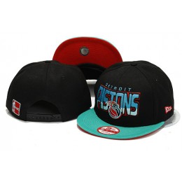 Detroit Pistons Black Snapback Hat YS Snapback