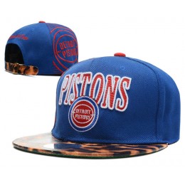 Detroit Pistons Blue Snapback Hat DF 0512 Snapback
