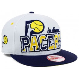 Indiana Pacers White Snapback Hat SD Snapback