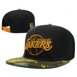 Los Angeles Lakers Black Snapback Hat DF 1 Snapback