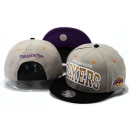 Los Angeles Lakers Grey Snapback Hat YS 0528 Snapback