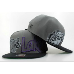 Los Angeles Lakers Grey Snapback Hat QH 0606 Snapback