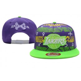 Los Angeles Lakers Snapback Hat XDF 5 Snapback