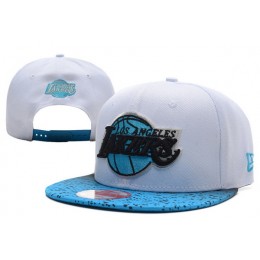 Los Angeles Lakers White Snapback Hat XDF 0701 Snapback