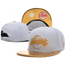 Los Angeles Lakers White Snapback Hat SD Snapback