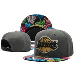 Los Angeles Lakers Grey Snapback Hat DF 0613 Snapback
