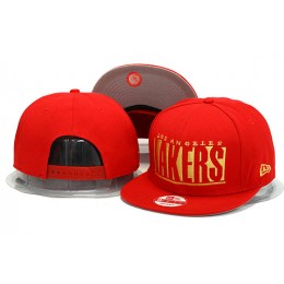 Los Angeles Lakers Red Snapback Hat YS 0613 Snapback