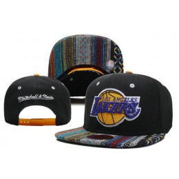 Los Angeles Lakers Black Snapback Hat XDF 0721 Snapback