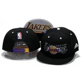 Los Angeles Lakers Black Snapback Hat YS 0721 Snapback