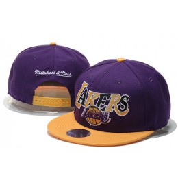 Los Angeles Lakers Snapback Purple Hat GS 0620 Snapback
