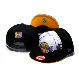 Los Angeles Lakers Black Snapback Hat YS 0512 Snapback