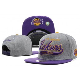 Los Angeles Lakers Grey Snapback Hat DF 0512 Snapback