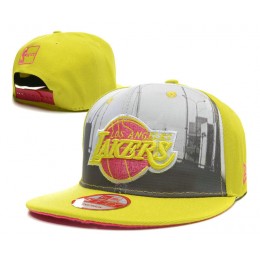 Los Angeles Lakers Yellow Snapback Hat SD 0512 Snapback