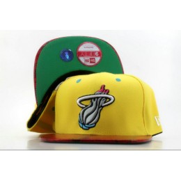 Miami Heat Yellow Snapback Hat QH Snapback