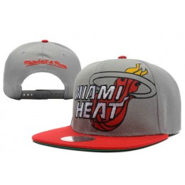 Miami Heat Grey Snapback Hat XDF 5 Snapback