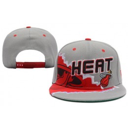 Miami Heat Grey Snapback Hat XDF 6 Snapback