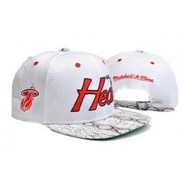 Miami Heat White Snapback Hat TY 1 Snapback