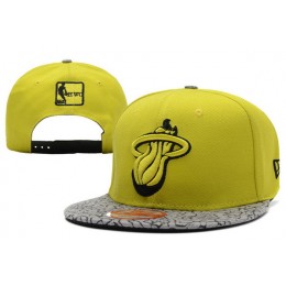 Miami Heat Yellow Snapback Hat XDF 0617 Snapback