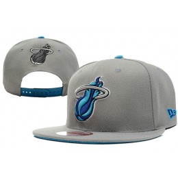 Miami Heat Grey Snapback Hat XDF 3 Snapback